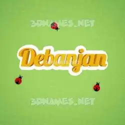 debanjan in Ladybugs style - 3D name wallpaper