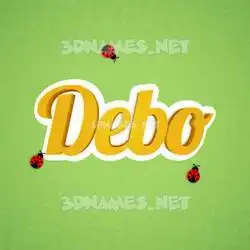 debo in Ladybugs style - 3D name wallpaper