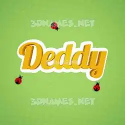 deddy in Ladybugs style - 3D name wallpaper