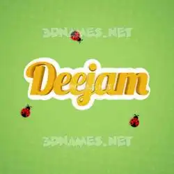 deejam in Ladybugs style - 3D name wallpaper