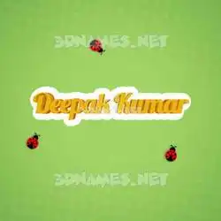 deepak kumar in Ladybugs style - 3D name wallpaper