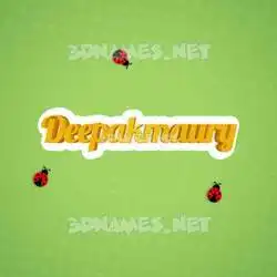 deepakmaury in Ladybugs style - 3D name wallpaper