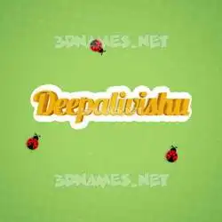 deepalivishu in Ladybugs style - 3D name wallpaper
