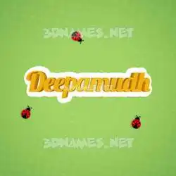 deepamudh in Ladybugs style - 3D name wallpaper