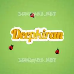 deepkiran in Ladybugs style - 3D name wallpaper