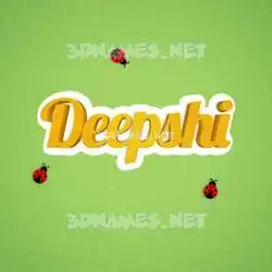 deepshi in Ladybugs style - 3D name wallpaper