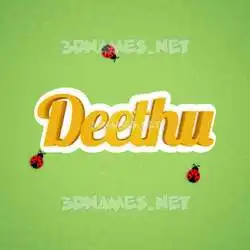 deethu in Ladybugs style - 3D name wallpaper