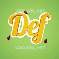 def in Ladybugs style - 3D name wallpaper