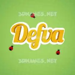 defva in Ladybugs style - 3D name wallpaper
