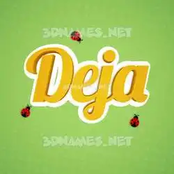 deja in Ladybugs style - 3D name wallpaper