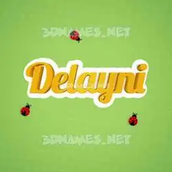 delayni in Ladybugs style - 3D name wallpaper