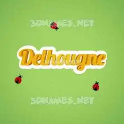 delhougne in Ladybugs style - 3D name wallpaper