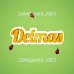 delmas in Ladybugs style - 3D name wallpaper