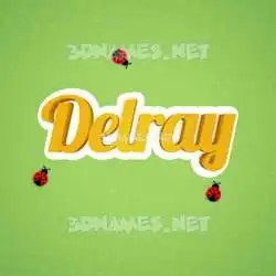 delray in Ladybugs style - 3D name wallpaper