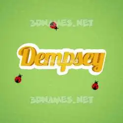 dempsey in Ladybugs style - 3D name wallpaper