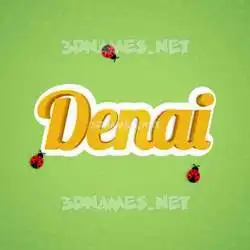denai in Ladybugs style - 3D name wallpaper