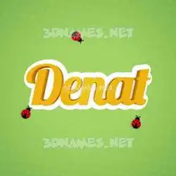 denat in Ladybugs style - 3D name wallpaper