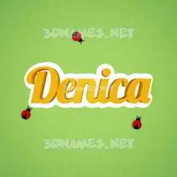 denica in Ladybugs style - 3D name wallpaper