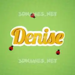 denise in Ladybugs style - 3D name wallpaper
