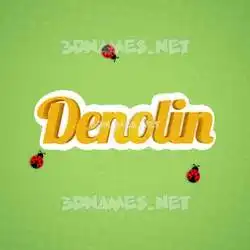 denolin in Ladybugs style - 3D name wallpaper
