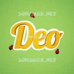 deo in Ladybugs style - 3D name wallpaper