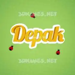 depak in Ladybugs style - 3D name wallpaper