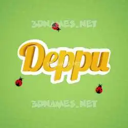deppu in Ladybugs style - 3D name wallpaper