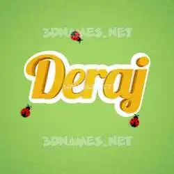 deraj in Ladybugs style - 3D name wallpaper