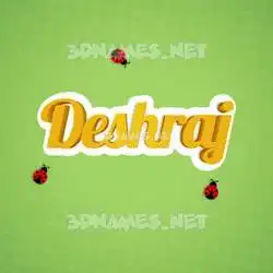 deshraj in Ladybugs style - 3D name wallpaper