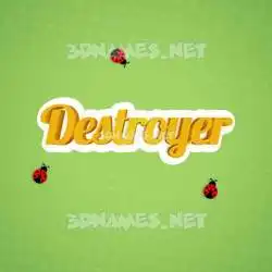 destroyer in Ladybugs style - 3D name wallpaper