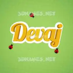 devaj in Ladybugs style - 3D name wallpaper