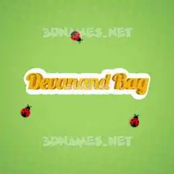 devanand bag in Ladybugs style - 3D name wallpaper