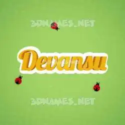 devansu in Ladybugs style - 3D name wallpaper