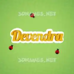 devendra in Ladybugs style - 3D name wallpaper