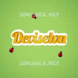 deviselva in Ladybugs style - 3D name wallpaper