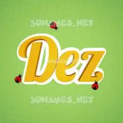 dez in Ladybugs style - 3D name wallpaper