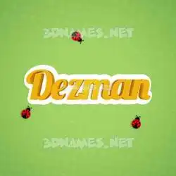 dezman in Ladybugs style - 3D name wallpaper
