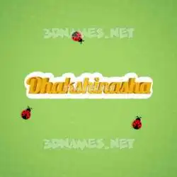 dhakshinasha in Ladybugs style - 3D name wallpaper