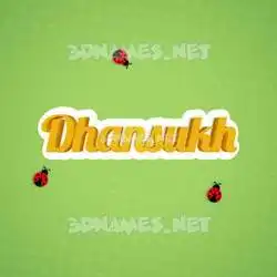 dhansukh in Ladybugs style - 3D name wallpaper