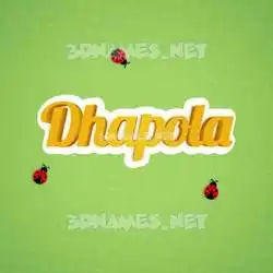 dhapola in Ladybugs style - 3D name wallpaper