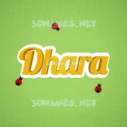 dhara in Ladybugs style - 3D name wallpaper