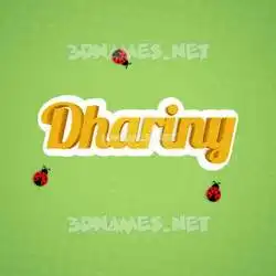 dhariny in Ladybugs style - 3D name wallpaper