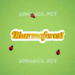 dharmaforest in Ladybugs style - 3D name wallpaper