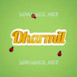 dharmil in Ladybugs style - 3D name wallpaper