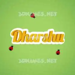 dharshu in Ladybugs style - 3D name wallpaper