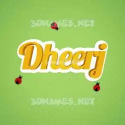 dheerj in Ladybugs style - 3D name wallpaper