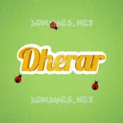 dherar in Ladybugs style - 3D name wallpaper