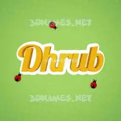 dhrub in Ladybugs style - 3D name wallpaper