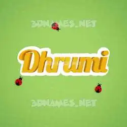 dhrumi in Ladybugs style - 3D name wallpaper