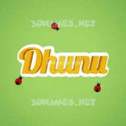 dhunu in Ladybugs style - 3D name wallpaper